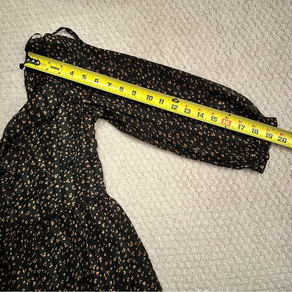 JAPNA Boho Cottagecore Floral Midi Dress with Smocked Back | Tie Back | Size S - Picture 6 of 7